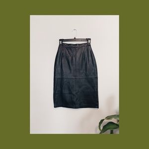 Vintage Leather Skirt
